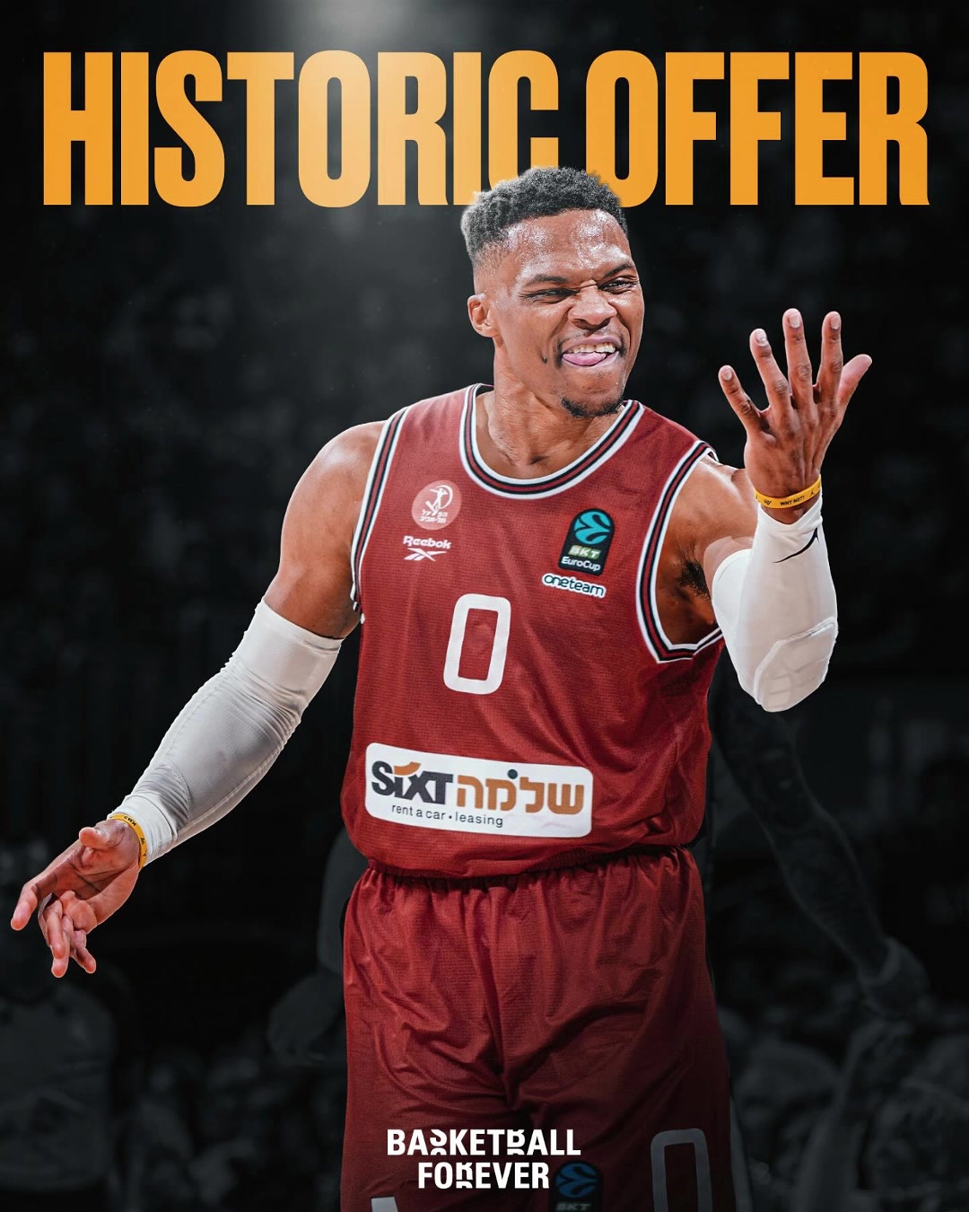 美媒歐洲球隊(duì)計(jì)劃向威少提供一份歐籃史上前所未有的薪水