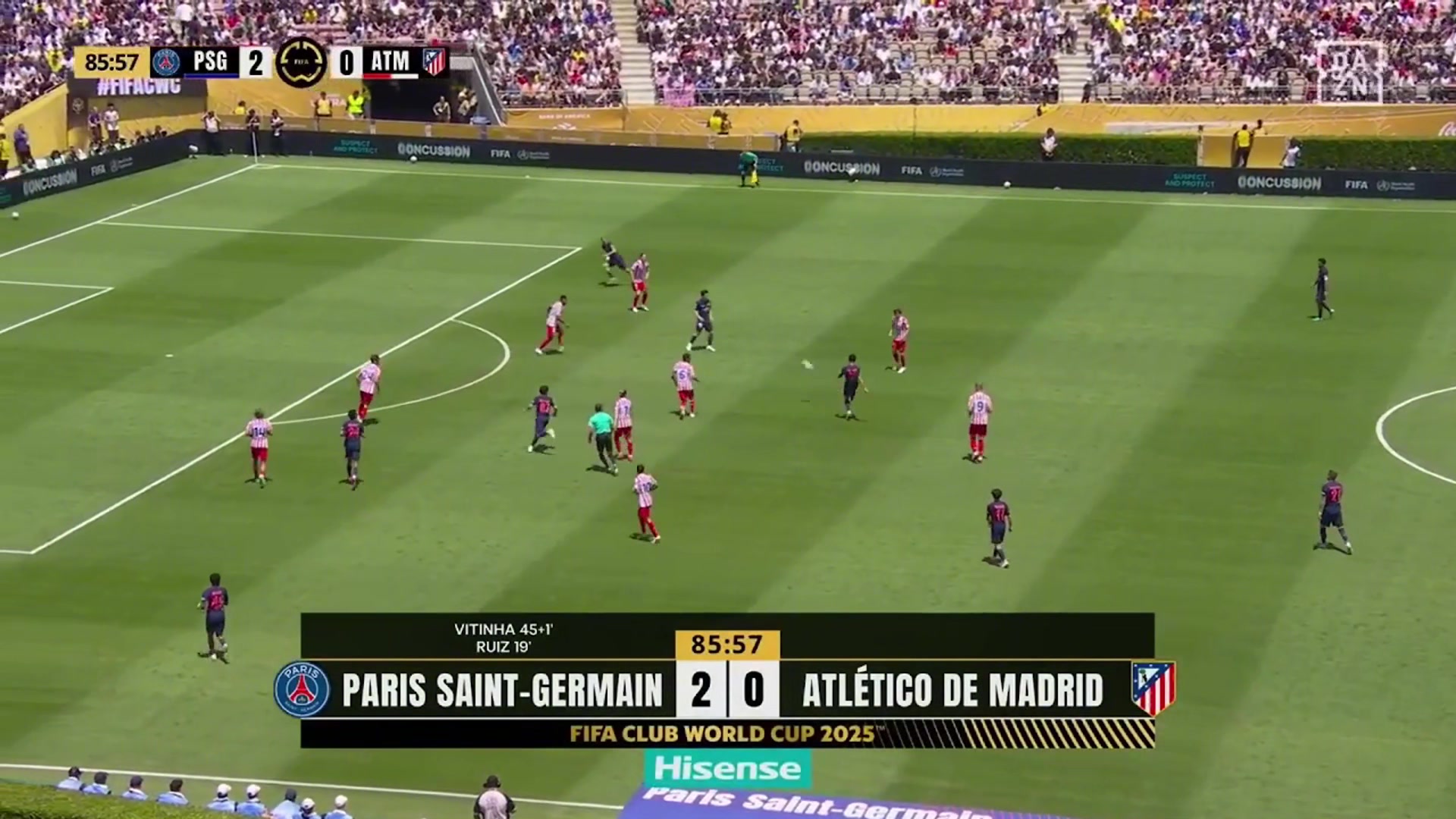 鎖定勝局馬尤盧替補(bǔ)登場抽射破門巴黎3-0領(lǐng)先馬競