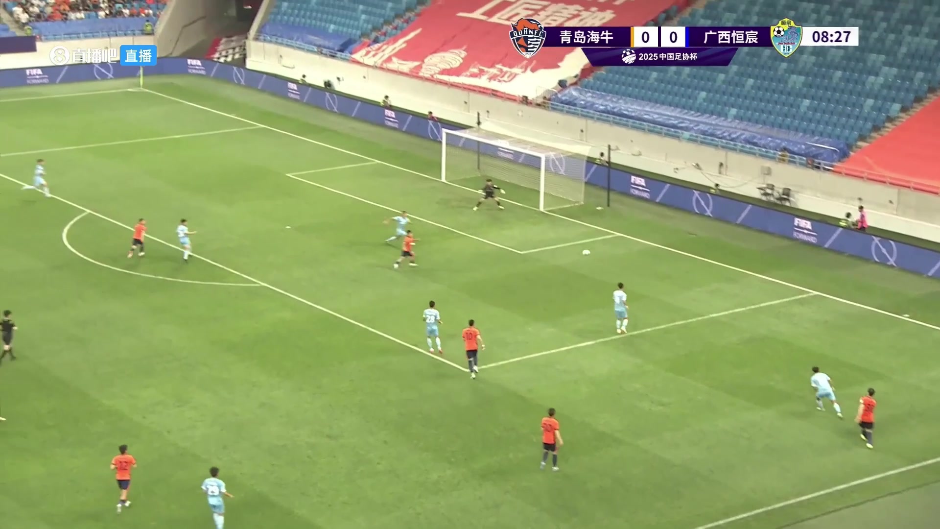 海牛1-0領(lǐng)先金永浩門前搶點(diǎn)破門