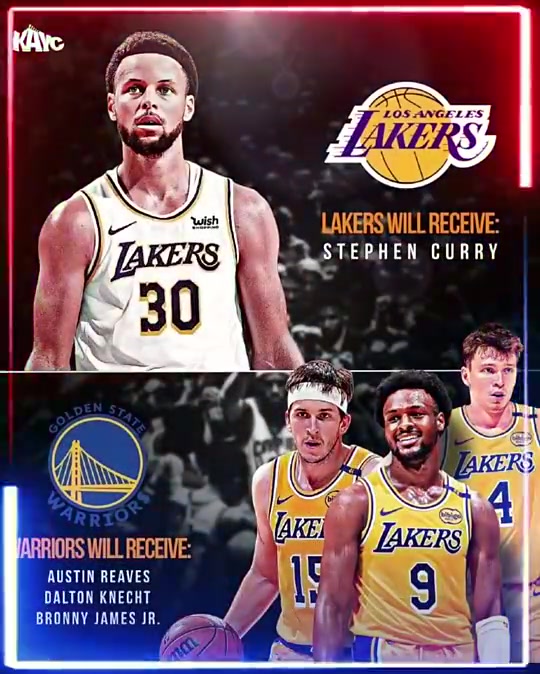 太瘋狂美媒模擬地震級交易勇士送出庫里從湖人換來布朗尼里夫斯克內(nèi)克特