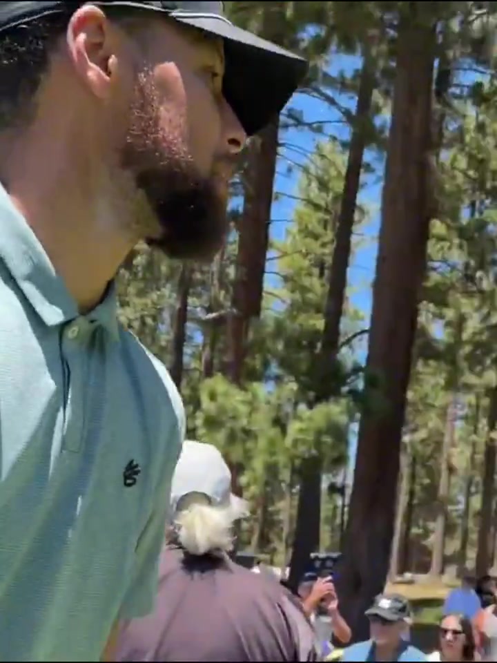 這是真的有點(diǎn)帥勇士官推曬庫里打高爾夫視頻