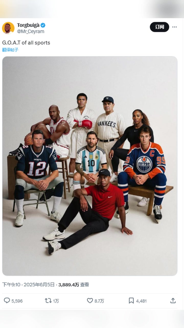 引發(fā)激烈爭論國外博主所有運(yùn)動項目中的GOAT