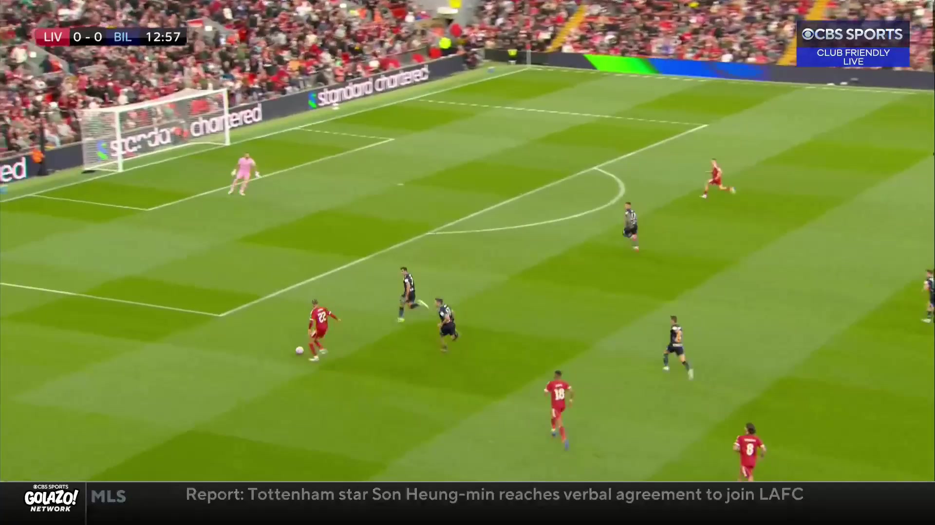 ?；倏讼碌讉髦兄ニ_拉赫推射破門利物浦1-0領(lǐng)先畢巴