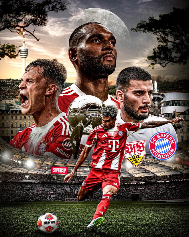 拜仁發(fā)布德超杯海報，新援迪亞斯、塔亮相。