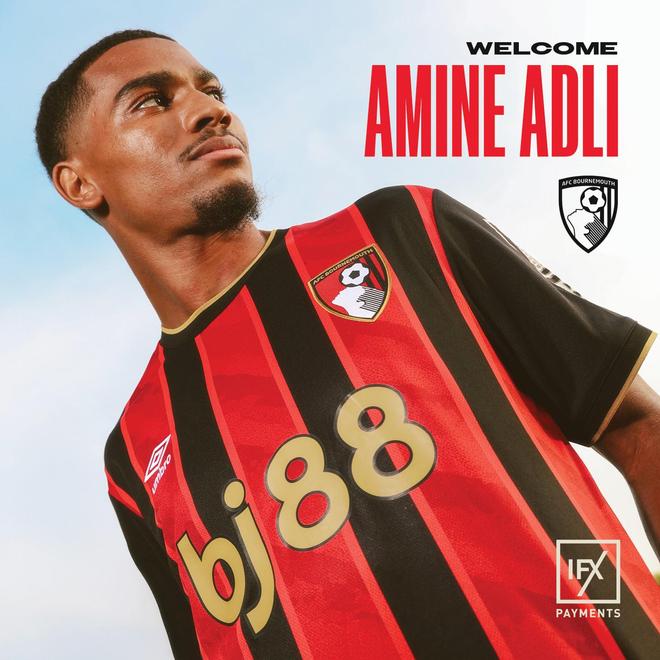 伯恩茅斯簽阿德利，轉會費2100萬歐