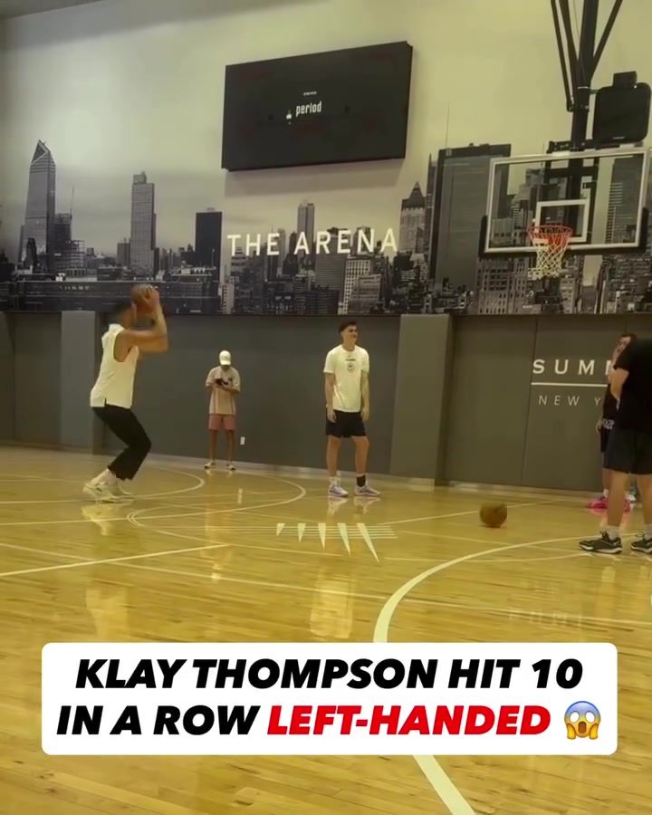 頂級3D的手感還在克萊-湯普森嘗試左手投籃連進(jìn)10個(gè)球