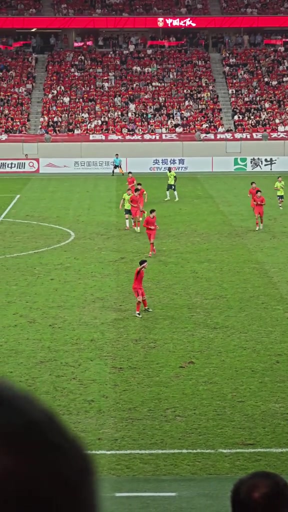 現場球迷實拍國足和澳大利亞球員起沖突干他