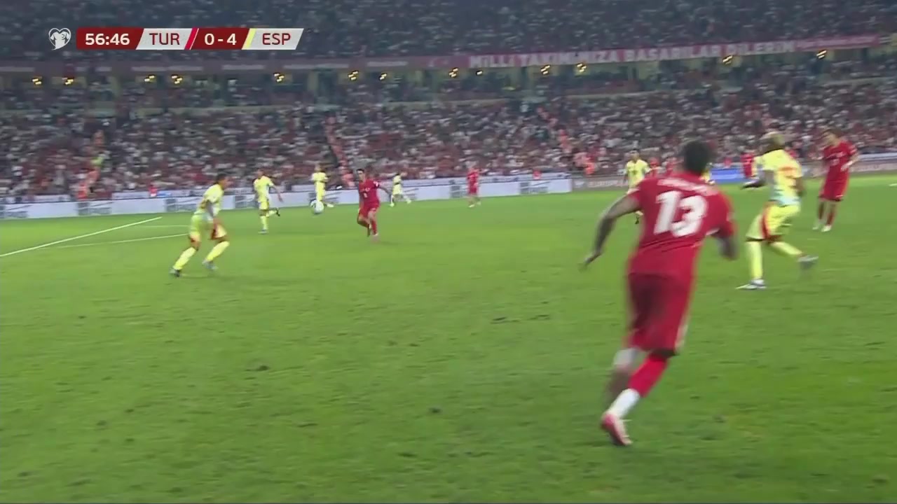 亞馬爾斷球助攻梅里諾世界波破門直掛死角西班牙5-0土耳其