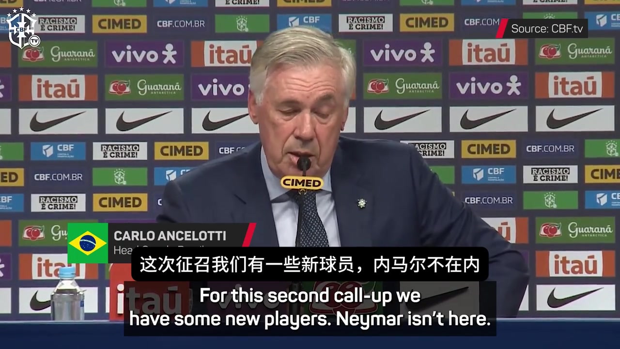 不召內(nèi)馬爾安切洛蒂這次征召了不少新球員沒有內(nèi)馬爾