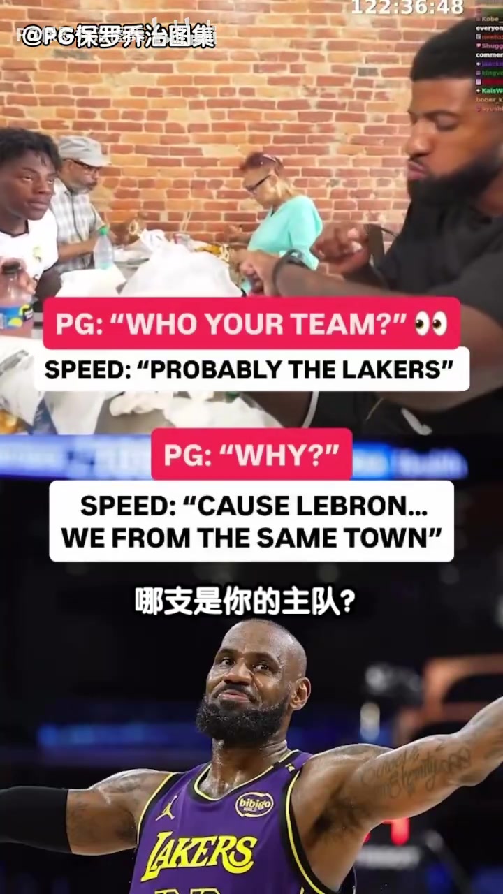 喬治詢問(wèn)NBA主隊(duì)甲亢哥可能是湖人吧因?yàn)橛姓材匪? title=