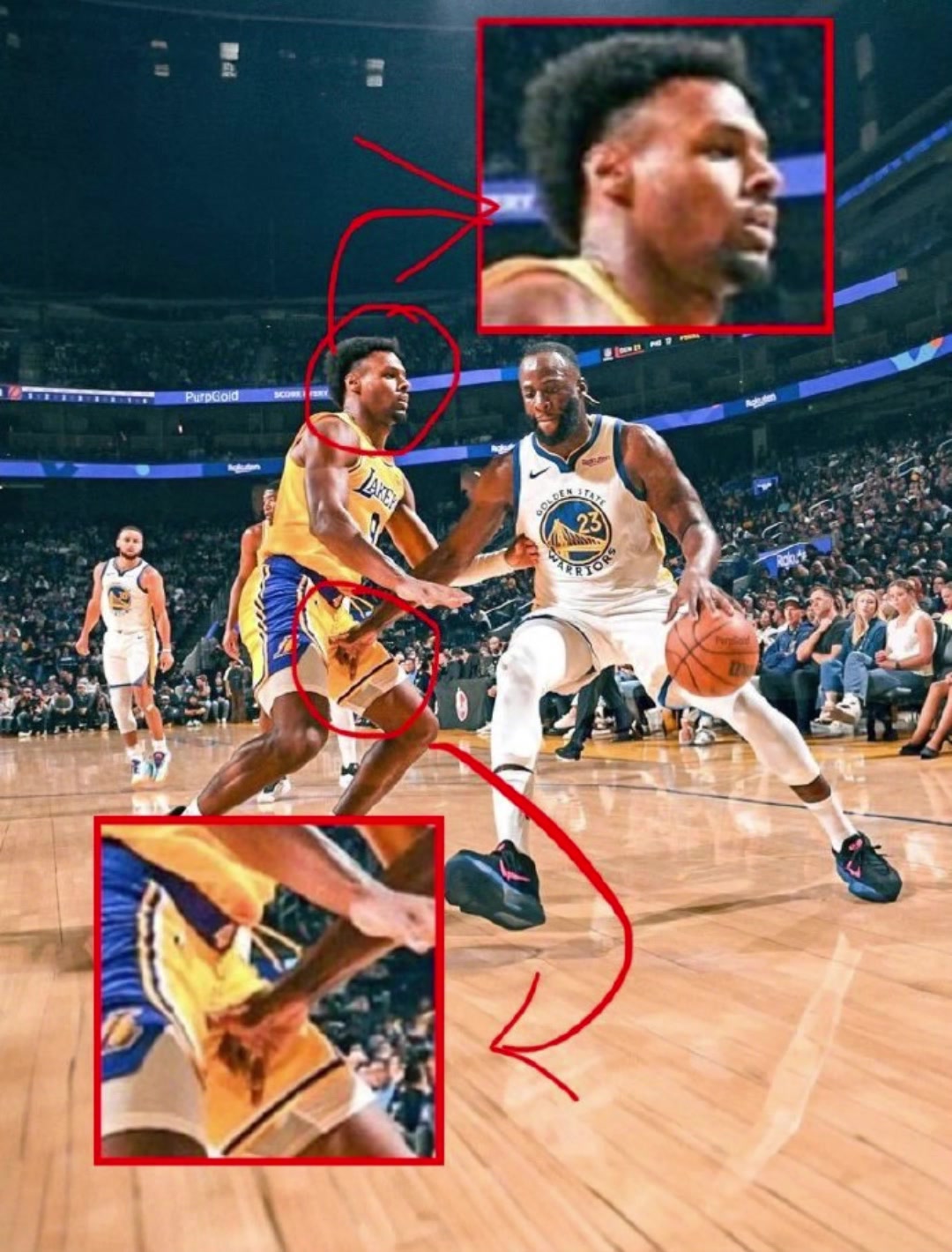 球迷放大賽場細(xì)節(jié)追夢(mèng)突破過程中居然抓住了布朗尼的那個(gè)地方