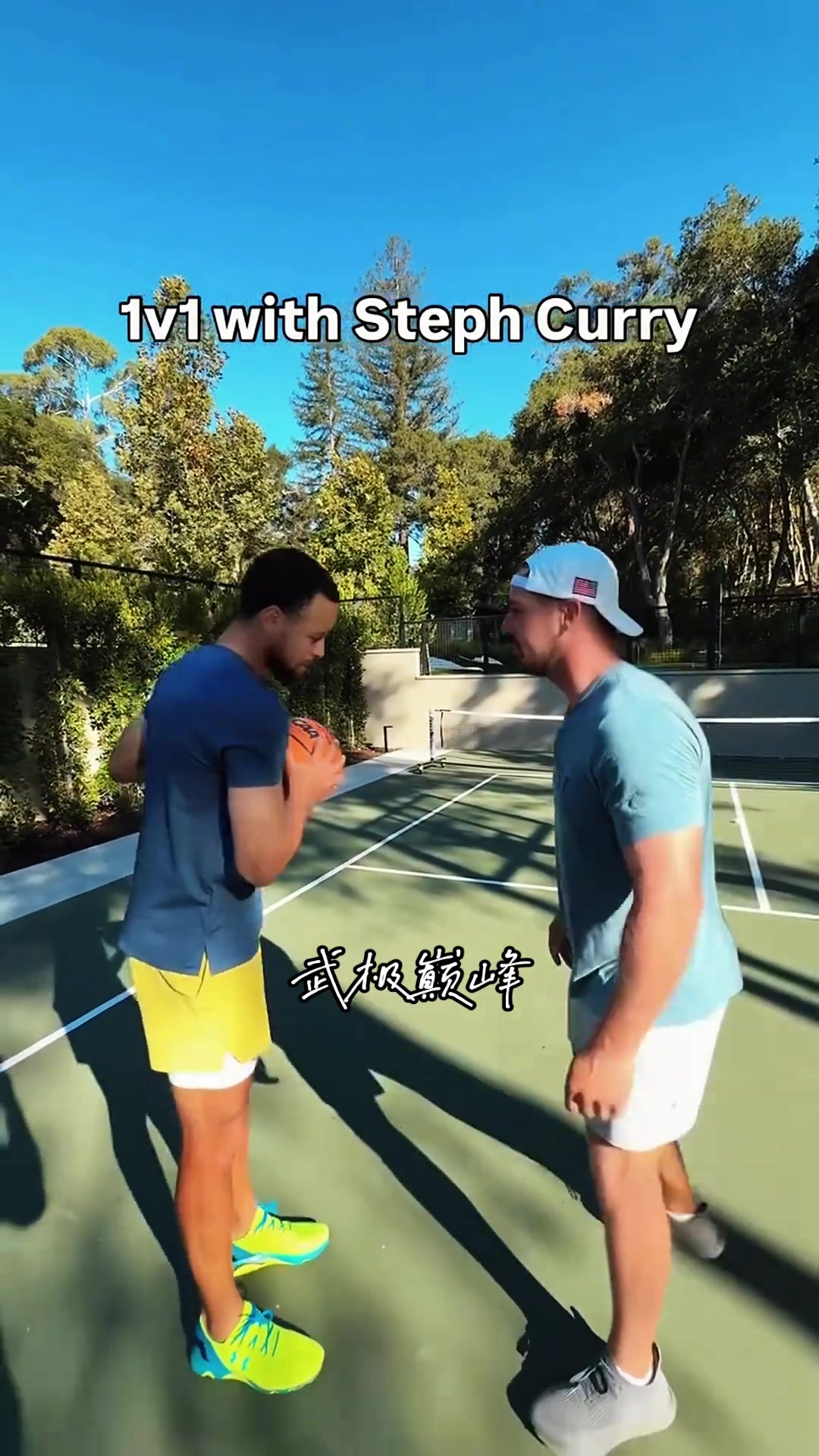 這可能是最快結束的1v1單挑庫里與高爾夫球手一對一單挑