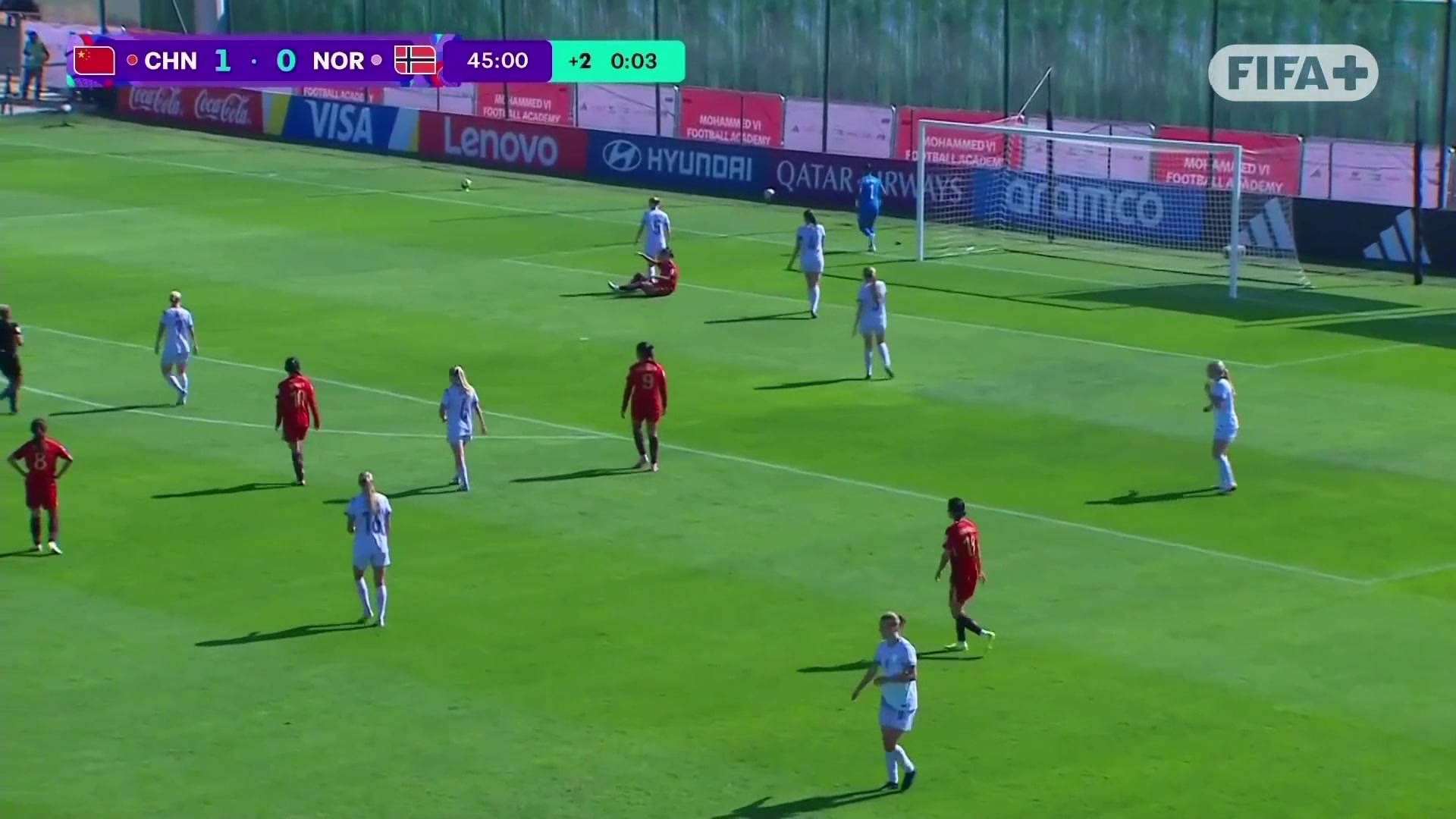 周欣怡點(diǎn)射破門U17中國女足半場2-0領(lǐng)先挪威