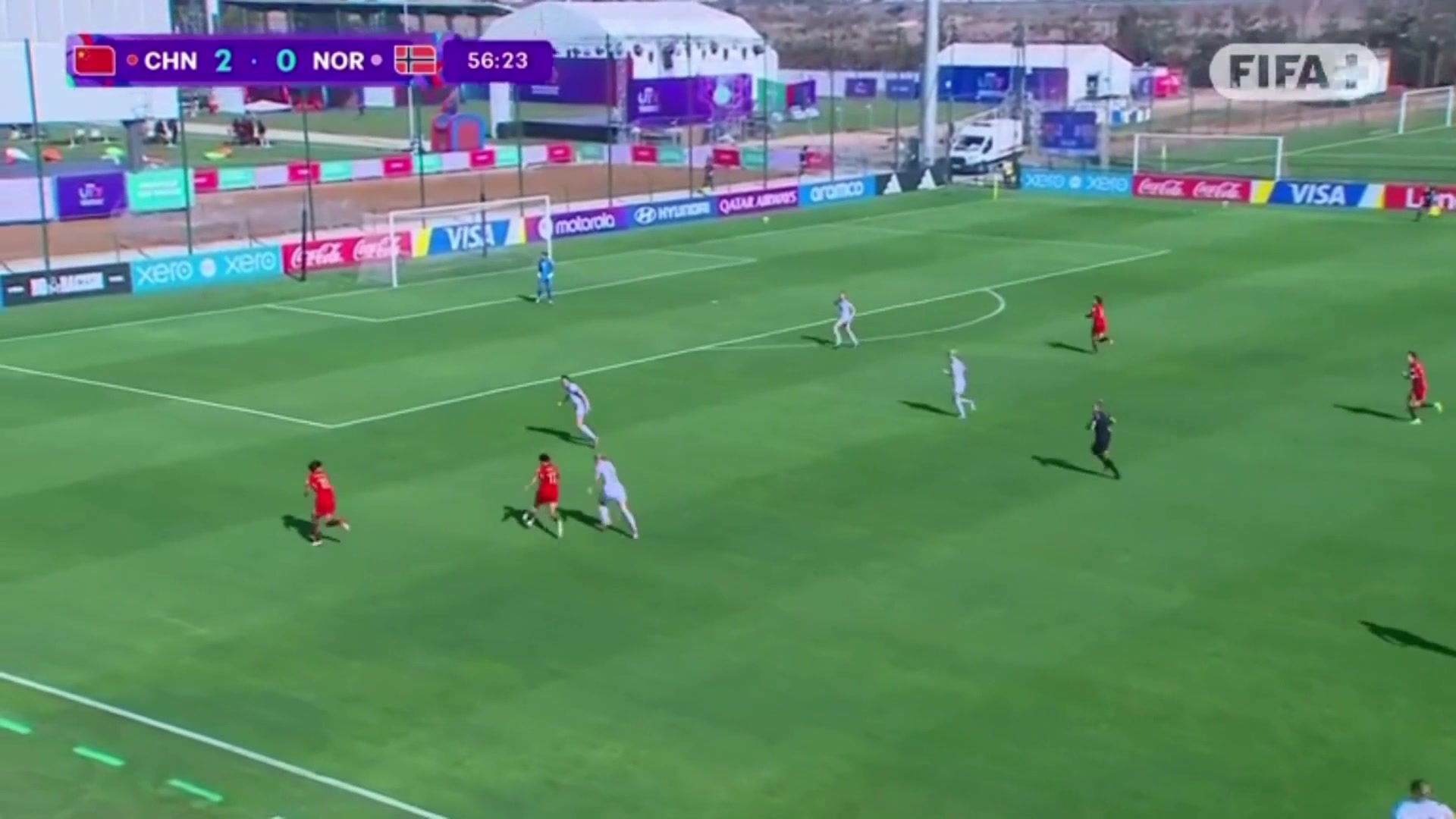 周欣怡搶點(diǎn)破門U17中國女足3-0領(lǐng)先挪威