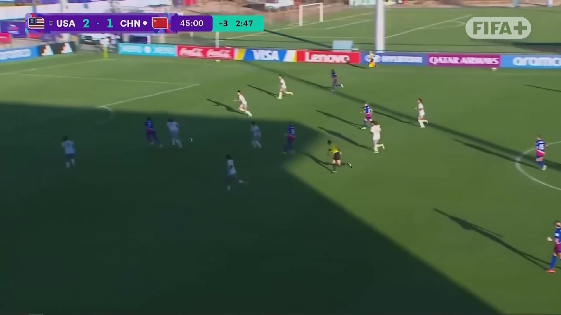 突然崩盤U17美國女足4分鐘連入2球中國女足1-3落后