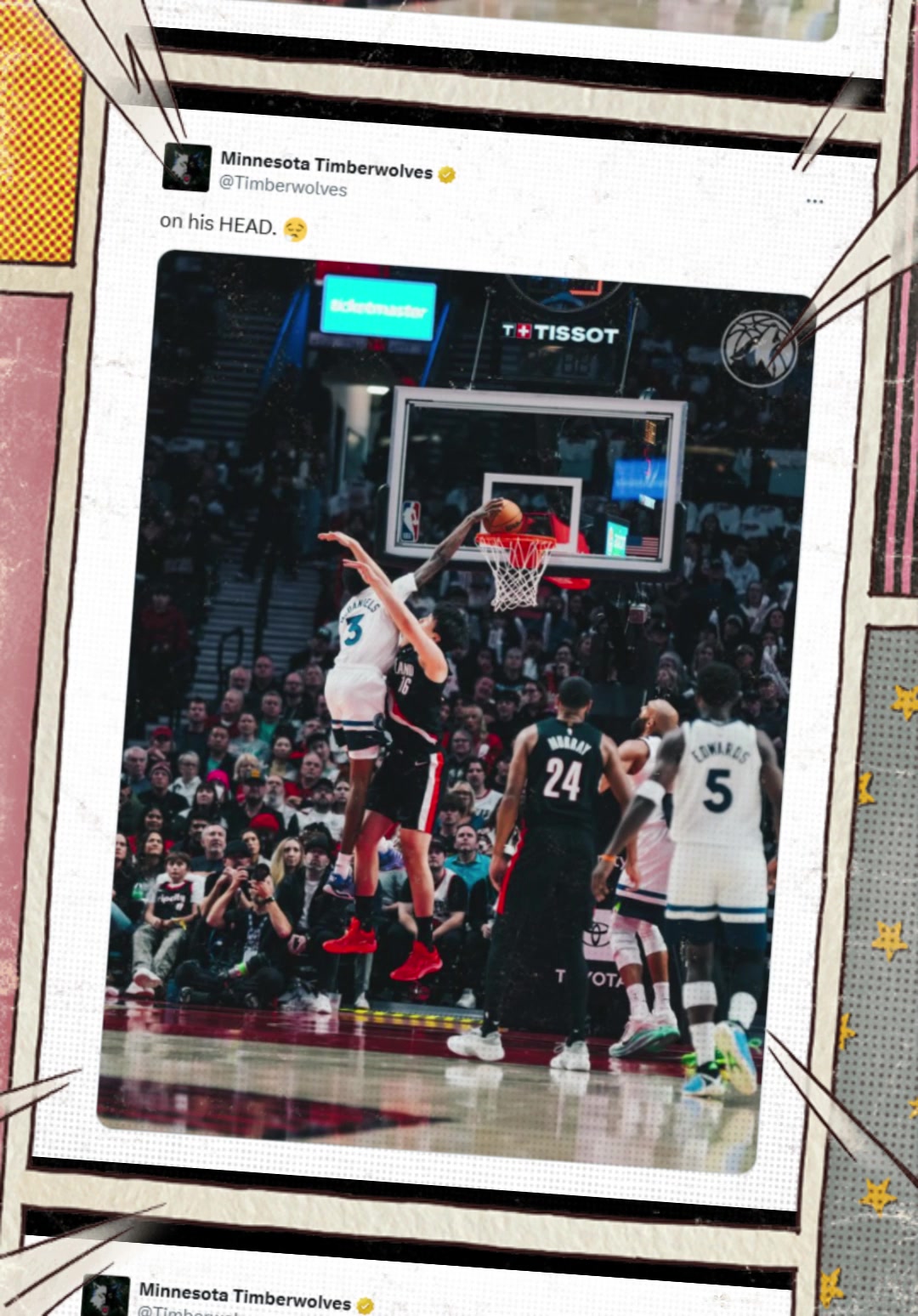 新世界名畫森林狼官方曬麥丹隔扣楊瀚森照片小楊今天算交學費了