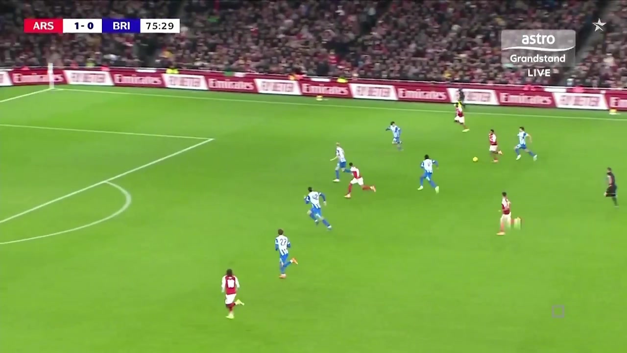 阿森納再下一城安努斯射門被撲薩卡跟進(jìn)補(bǔ)射破門